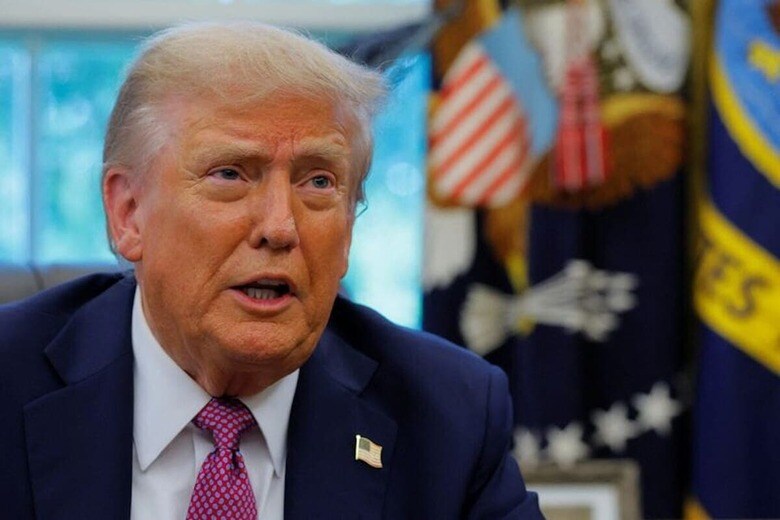 １１月７日、トランプ米大統領のメディア企業トランプ・メディア・アンド・テクノロジー・グループは、経費急増の影響で第３・四半期の損失が拡大し、売上高も減少したと発表した。ホワイトハウスで９月撮影（２０２５年　ロイター/Brian Snyder）