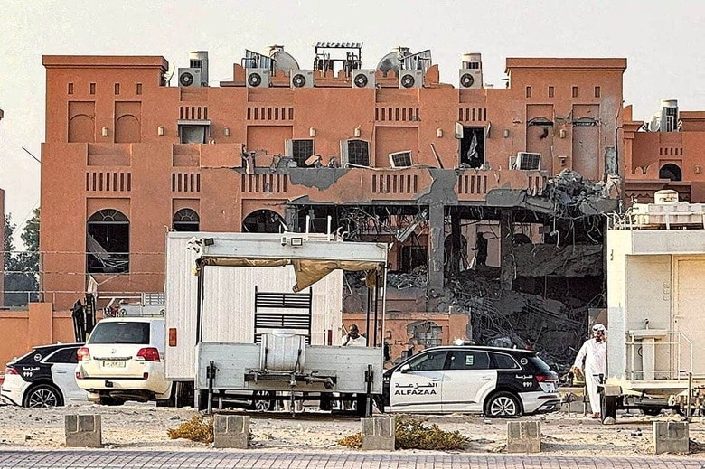 ハマス幹部を標的に、イスラエル軍が空爆したドーハ市内の建物　IBRAHEEM ABU MUSTAFAｰREUTERS