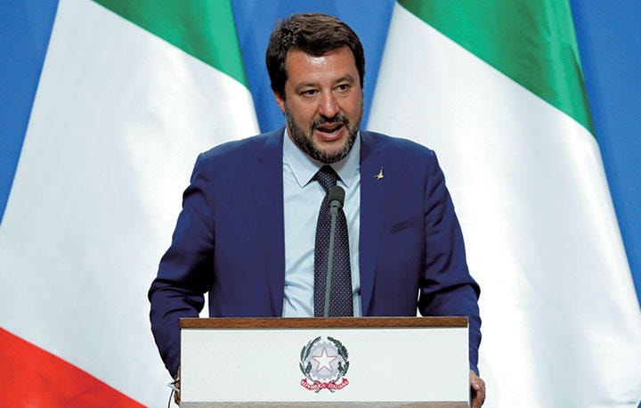 過激な主張で支持を伸ばすサルビニ副首相　Bernadett Szabo-REUTERS