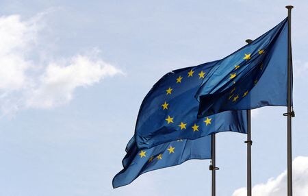 　欧州連合（ＥＵ）首脳会議は２３日、ウクライナを「加盟候補国」として正式に認定する見通し。閣僚や外交筋が明らかにした。ブリュッセルの欧州委本部で２０１９年９月撮影（２０２２年　ロイター／Yves Herman）