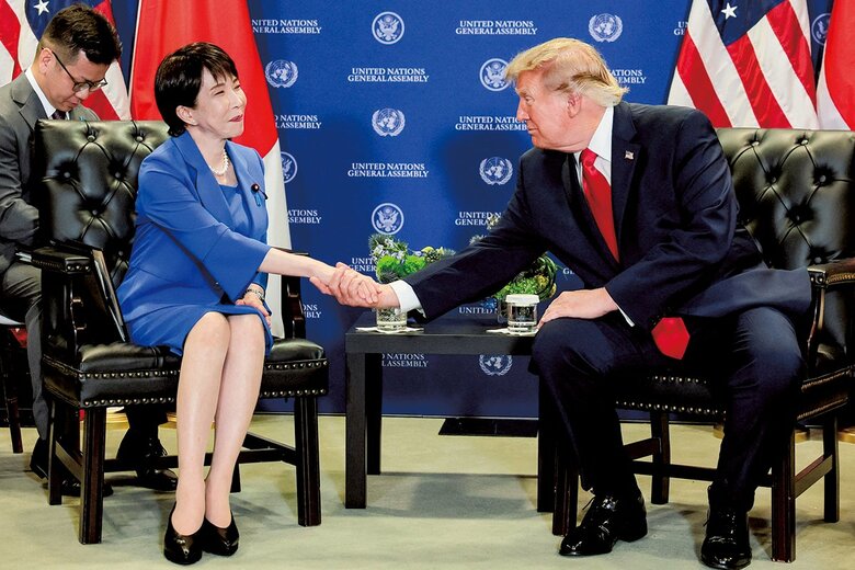 米中会談直前に国連でトランプと会談した高市首相（9月22日）　KYLIE COOPER-REUTERS