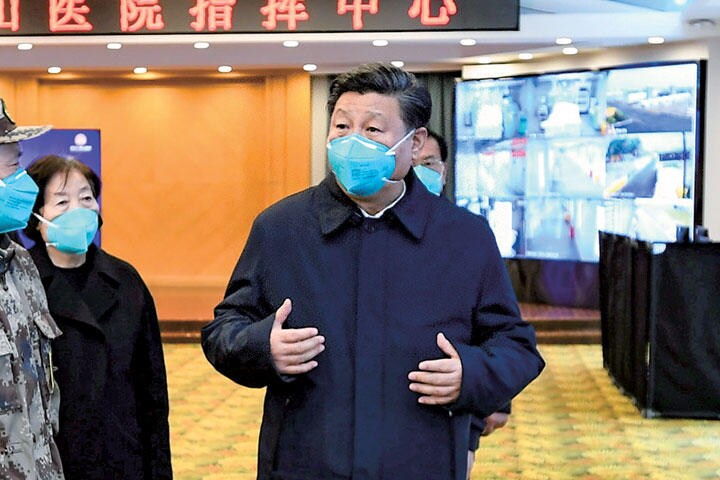 訪問した武漢で感染対策の成果を誇った習だが……　XIE HUANCHI-XINHUA-REUTERS
