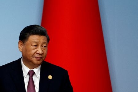 　中国の国営メディアは１２日、今年秋に予定されている「一帯一路」フォーラムについて、先進国が参加を敬遠しているという西側諸国の主張を否定した。写真は習近平国家主席。西安で５月代表撮影（２０２３年　ロイター）