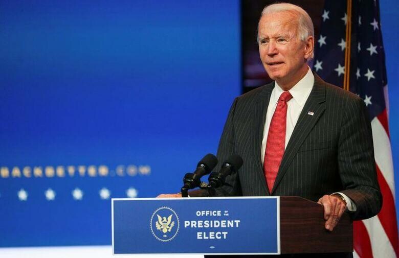 米連邦政府の一般調達局（GSA）のマーフィー長官は、大統領選で勝利を確実にした民主党のバイデン前副大統領（写真）に書簡を送り、政権移行のプロセスを正式に開始できると通知した。デラウェア州ウィルミントンで19日撮影（2020年　ロイター/Tom Brenner）