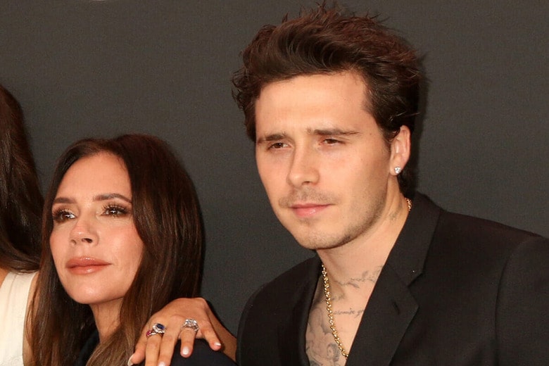 ビクトリア・ベッカムと長男ブルックリン（2024年2月、ロサンゼルス）　Kathy Hutchins-Shutterstock