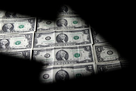 　２月２２日、米国債市場は今週、過去２番目の多さだった２５８０億ドルという新規供給を何とか波乱なく消化した。ただ中期的な国債増発圧力は続き、利回りをじりじりと押し上げそうだ。写真は米ドル紙幣。サラエボで７日撮影（２０１８年　ロイター/Dado Ruvic）