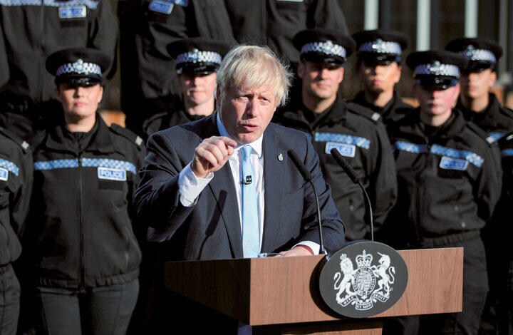 強硬派のジョンソンは国民投票が示した「民意」を盾に合意なき離脱も辞さない構えだが　DANNY LAWSON-PA WIRE-POOL-REUTERS