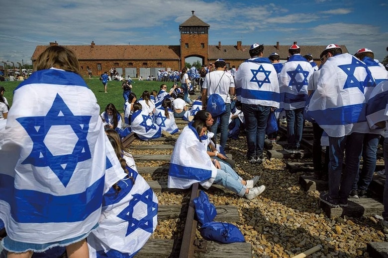 アウシュビッツ・ビルケナウ収容所跡であった今年5月の追悼行事　ALEXI ROSENFELD/GETTY IMAGES