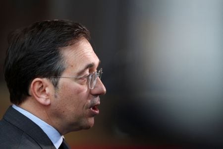 写真はスペインのアルバレス外相。ベルギーのブリュッセルで２月撮影。REUTERS/Yves Herman