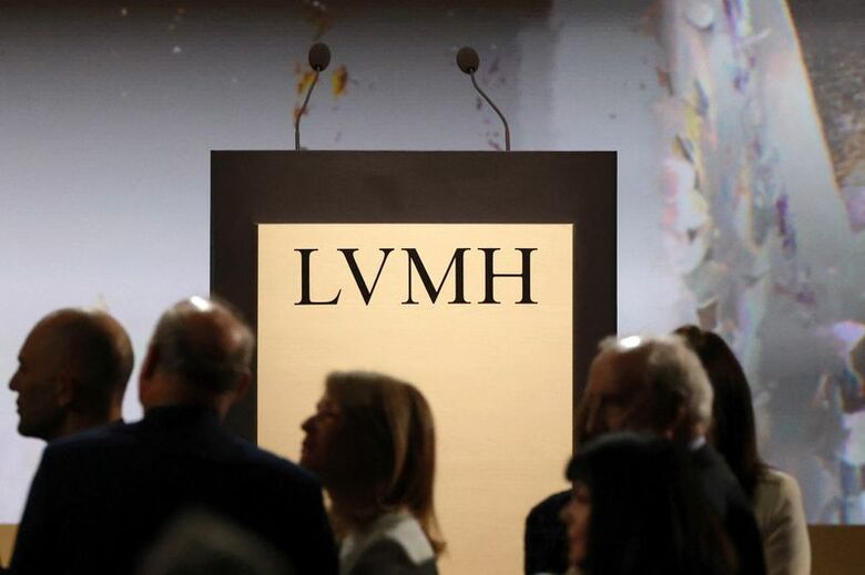 LVMHのロゴ。4月23日、パリで撮影。REUTERS/Stephanie Lecocq