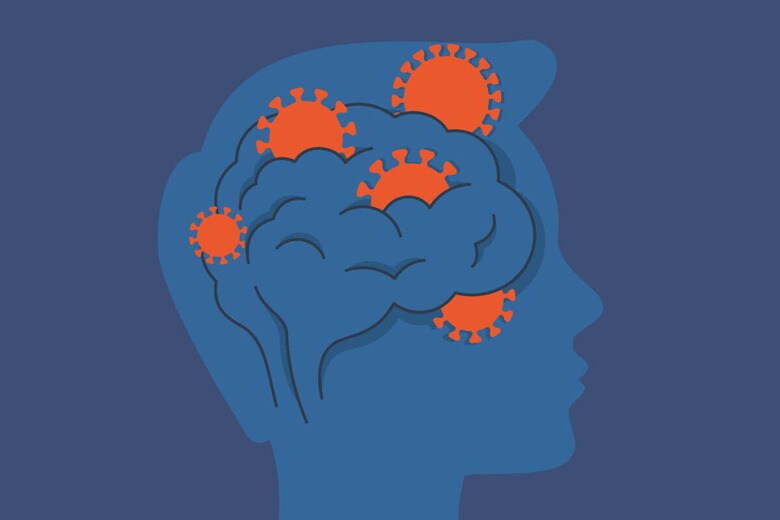 ウイルスが脳内に侵入すると脳細胞をゾンビ化させる可能性がある　ILLUSTRATION BY DMITRY KOVALCHUK/ISTOCK