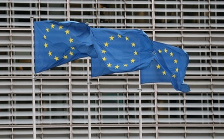 　２８日、欧州連合（ＥＵ）欧州議会は、ＥＵへの米国産牛肉の輸入拡大を承認した。写真はブリュッセルのＥＵ本部。１０月１６日撮影（２０１９年　ロイター/Yves Herman）