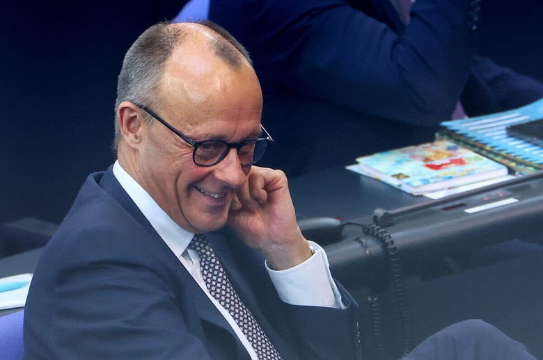 2月の総選挙で勝利し、ドイツ次期首相に就任することが見込まれているフリードリヒ・メルツCDU党首　Lisi Niesner-REUTERS