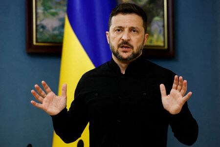 　ウクライナのゼレンスキー大統領は１９日、ロシアに対し新たな和平協議を来週開催することを提案したと明らかにした。５月キーウで撮影（２０２５年　ロイター/Thomas Peter）