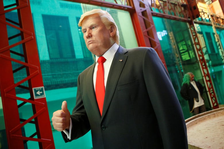 メキシコ市の蝋人形館にあるトランプ人形　Henry Romero-REUTERS