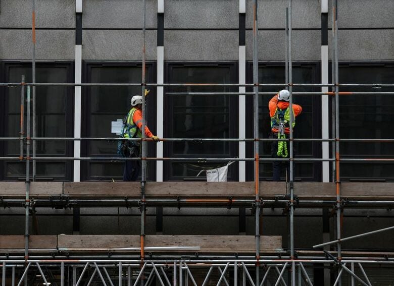 ロンドンの工事現場で2025年1月撮影。 REUTERS/Isabel Infantes