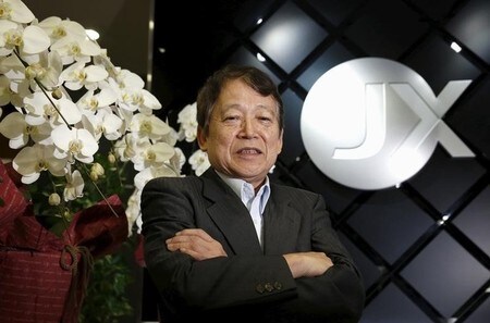　８月３１日、ＪＸホールディングスと東燃ゼネラルは、来年４月１日に経営統合し、新統合会社「ＪＸＴＧホールディングス」を設立することで最終合意したと発表した。写真はＪＸの内田幸雄社長。都内ＪＸ本社で２０１５年７月撮影（２０１６年　ロイター／Toru Hanai）