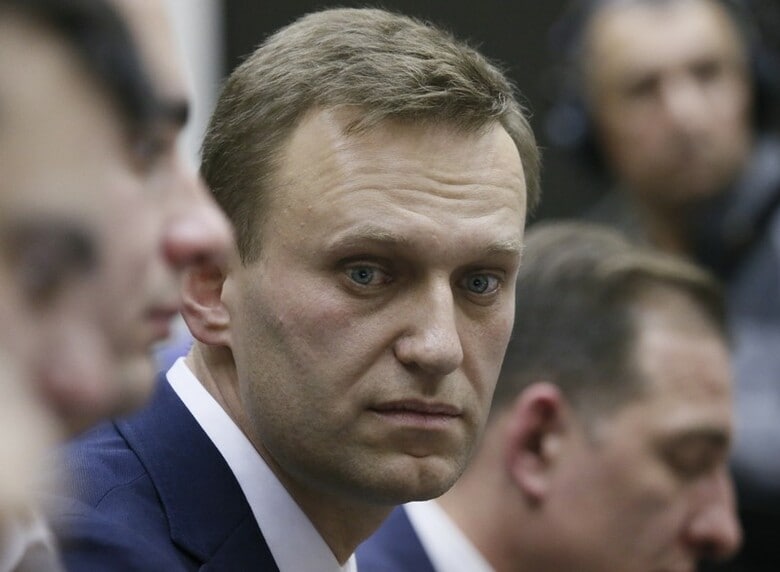 １２月２５日、ロシア中央選挙管理委員会は、反政権デモの指導者アレクセイ・ナワリヌイ氏（写真）について、過去に有罪判決を受けたことを理由に来年の大統領選に出馬する資格はないとの判断を示した。２４日撮影（２０１７年　ロイター/Tatyana Makeyeva）