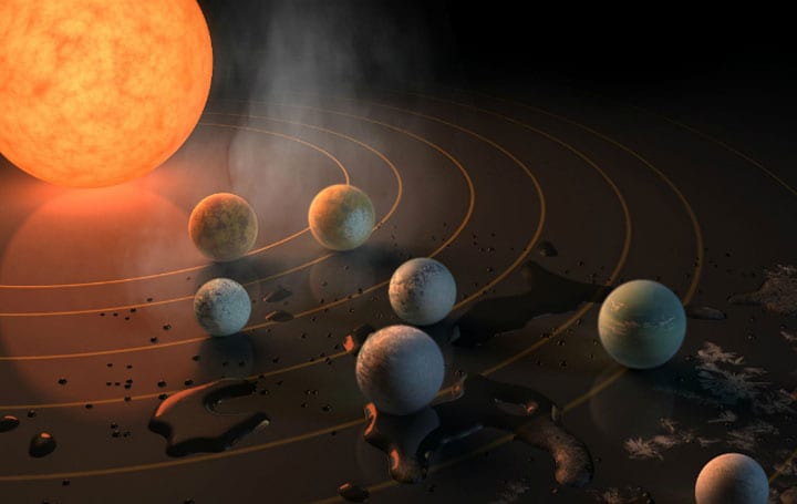 地球外生命の可能性を秘めた7つの惑星　NASA/JPL-Caltech