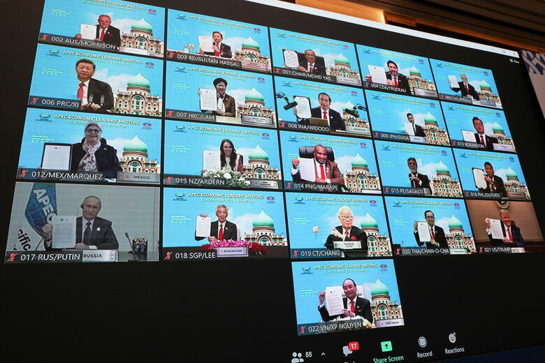 オンライン形式で開催されたAPEC2020　Lim Huey Teng-REUTERS