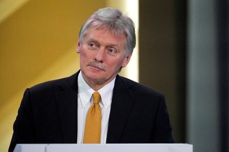 １月１９日、ロシア大統領府は、アルゼンチンが新興５カ国（ＢＲＩＣＳ）に加盟しない決定を下したことは遺憾だとし、再検討を期待するとの見解を示した。写真はロシア大統領府のペスコフ報道官。モスクワで２０２３年１２月撮影。提供写真（２０２４年　ロイター／Alexander Zemlianichenko/Pool via REUTERS）