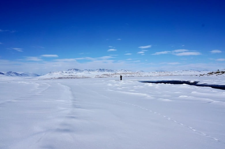 カナダ最北の湖とも言われることがあるヘイゼン湖で調査が行われた...... (Graham Colby)
