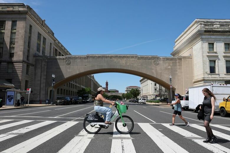 写真は米農務省本部。2025年4月、米首都ワシントンで撮影。 REUTERS/Jonathan Ernst