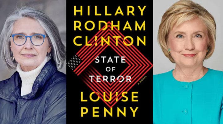 共著者のルイーズ・ペニー（左）とヒラリー・クリントン（右）　Jean-Francois Berube, Simon & Schuster, Joe McNally