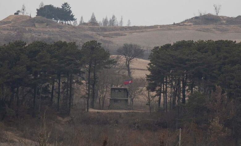 写真は非武装地帯の共同警備区域。2023年3月、韓国坡州市板門店で代表撮影。 JEON HEON-KYUN/Pool via REUTERS