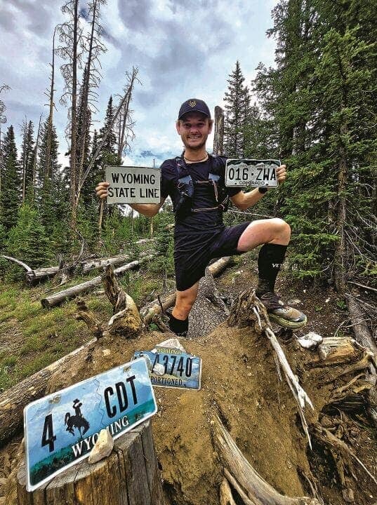 ワイオミングとの州境に立つライニンガー