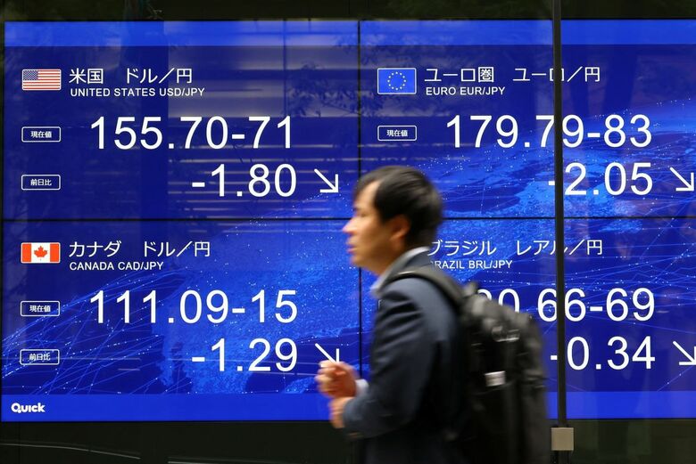 日米は7月末に円買いの協調介入に踏み切り、円は155円台まで急騰した　Issei Kato-REUTERS