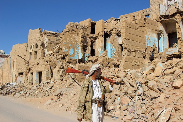 内戦が続くイエメンでは多数の市民が巻き添えに　Naif Rahma-REUTERS