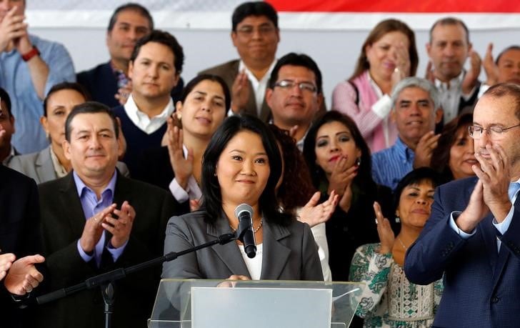 ６月１０日、ペルー大統領選挙の決選投票で敗れたフジモリ元大統領の長女ケイコ・フジモリ氏は敗北を宣言した（２０１６年　ロイター/MARIANA BAZO）