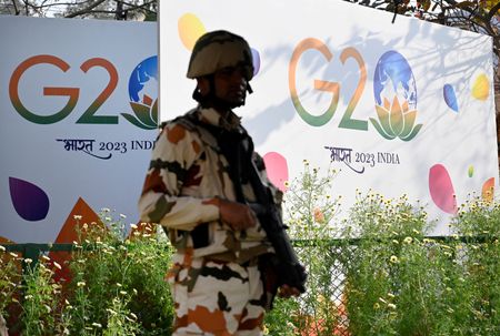 中国は１９日、インドが２２─２４日の２０カ国・地域（Ｇ２０）観光ワーキンググループ会合をパキスタンと領有権を争うカシミール地方のスリナガルで開催することに反発し、欠席を表明した。写真は３月２日、ニューデリーで撮影（２０２３年　代表撮影）
