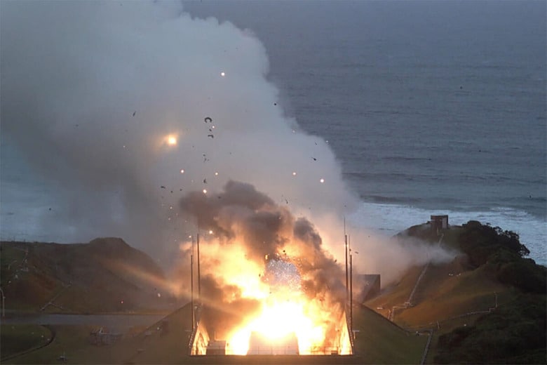 種子島宇宙センター竹崎局から撮影した試験画像（2024年11月26日）　宇宙航空研究開発機構（JAXA）