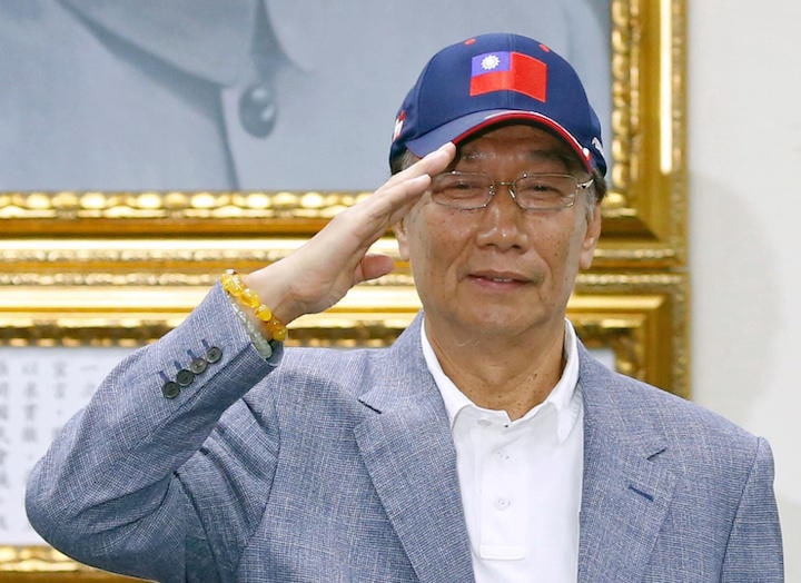 2020年の台湾総統選挙に出馬表明をした 鴻海（ホンハイ）の郭台銘会長　Tyrone Siu-REUTERS