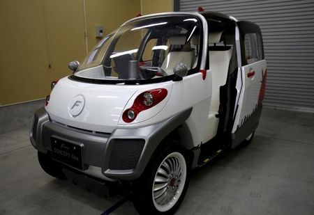 　2月９日、小型の電気自動車（ＥＶ）開発ベンチャー、ＦＯＭＭ（フォム、神奈川県川崎市）は「タイの国民車」を目指し、タイで超小型ＥＶ（写真）の販売を計画している。（２０１６年　ロイター/Maki Shiraki）