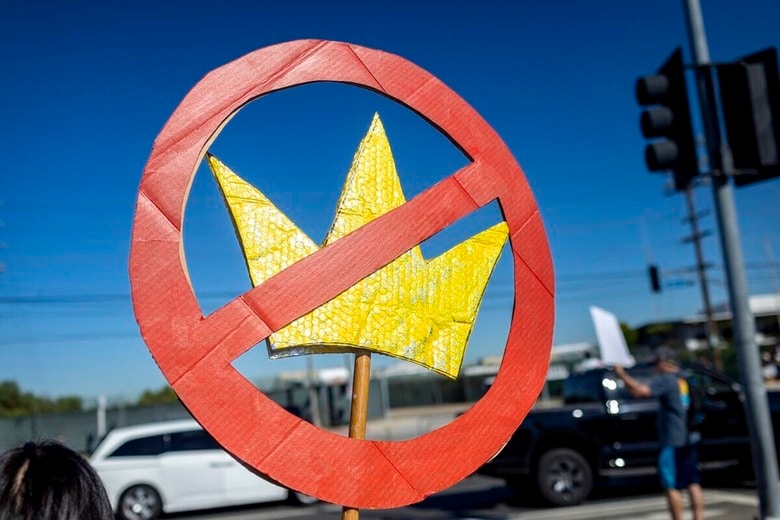 全米各地で反トランプ抗議デモが巻き起こっている　Michael Nigro/Sipa USA-REUTERS