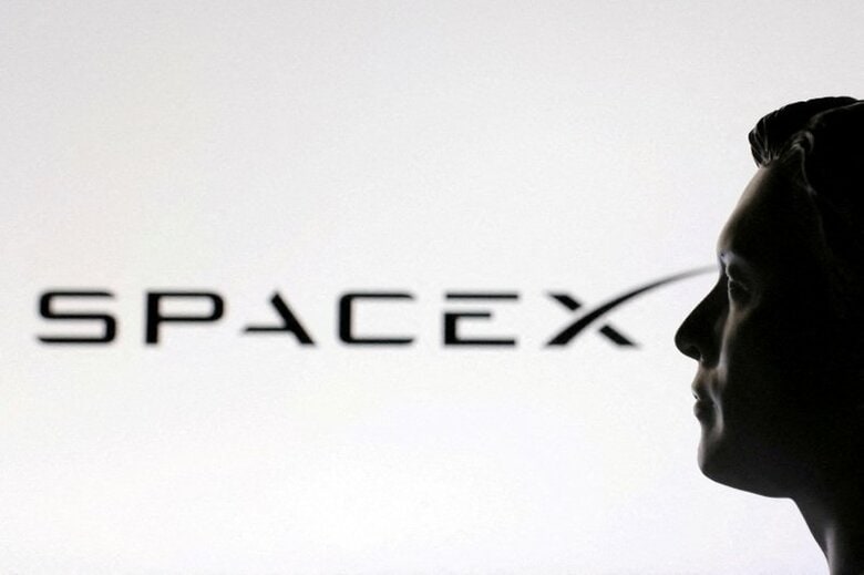 スペースＸのロゴ。2025年1月23日撮影のイメージ写真。REUTERS/Dado Ruvic/Illustration