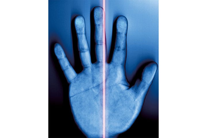 手のひらに光を照射するだけで野菜と果物の摂取量がわかる。採血のように体を傷つけることもない　JITALIA17/ISTOCKPHOTO