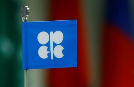 　６月８日、石油輸出国機構（ＯＰＥＣ）は、２２日の総会で米国の対イラン制裁に関する協議を行わない見通しだ。写真はＯＰＥＣのロゴ。昨年９月にウィーンで撮影（２０１８年　ロイター／Leonhard Foeger）