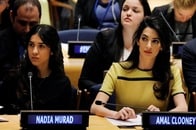 アマル・クルーニー、ISISの裁きを国連に訴え 「第二のルワンダにしないで」