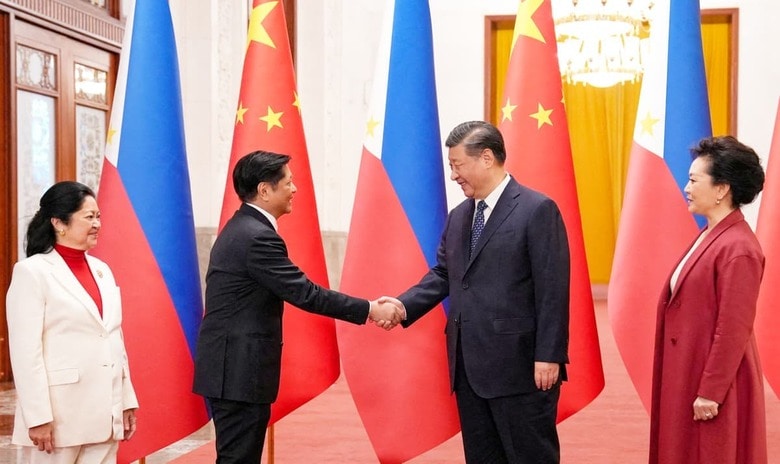 昨年大統領に就任してから初めて中国を訪問したマルコスだったが……　REUTERS