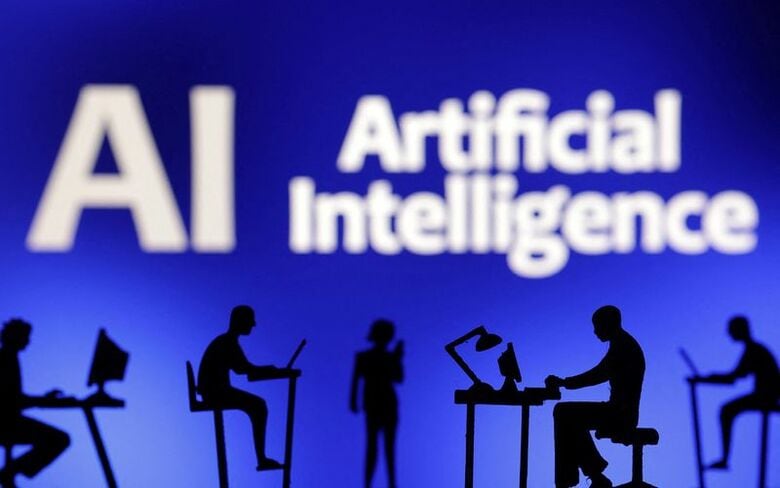 人工知能（ＡＩ）のイメージ。2024年2月、撮影。REUTERS/Dado Ruvic
