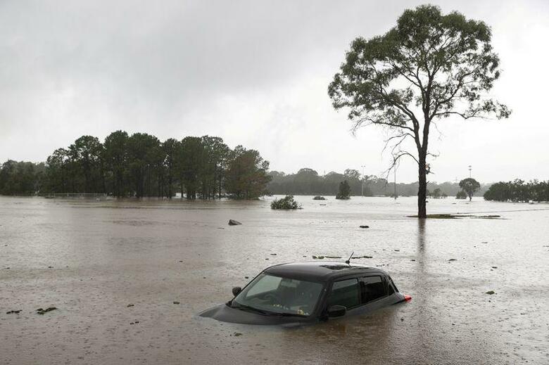 オーストラリアが過去半世紀で最悪の洪水に見舞われている。シドニーで22日撮影（2021年　ロイター/Loren Elliott ）