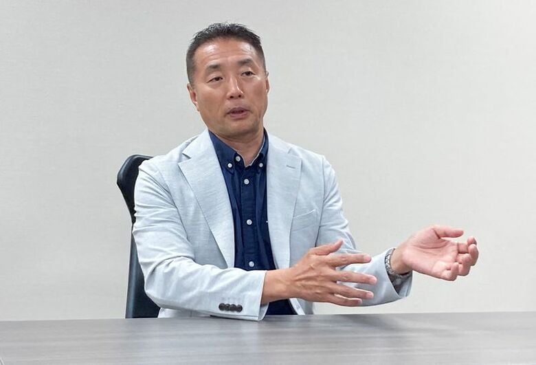 写真はパナソニックエナジーの渡辺庄一郎最高技術責任者（ＣＴＯ）。2023年6月、大阪府守口市で撮影。REUTERS/Miho Uranaka