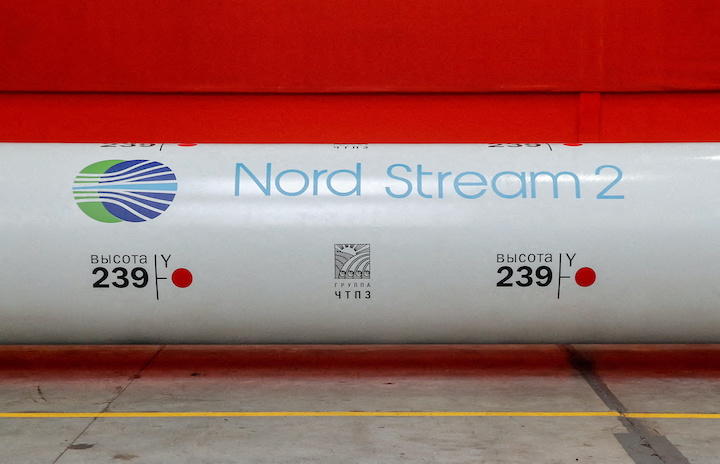 ドイツのロシア依存を高めるノルドストリーム2事業の停止をウクライナも歓迎したが　Maxim Shemetov-REUTERS