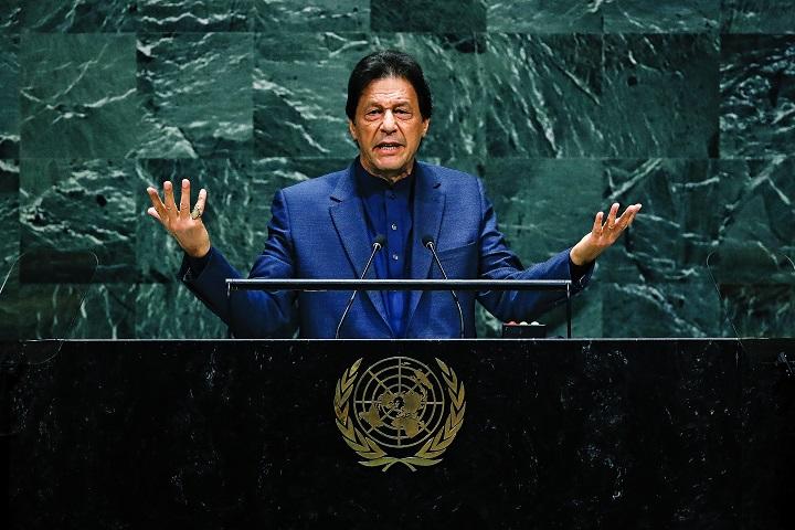 米中両国は協力すべきだと語ったカーン首相（写真は2019年の国連総会）　DREW ANGERER/GETTY IMAGES