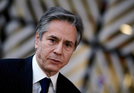 ブリンケン米国務長官は２日、世界の信教の自由法に基づき、中国、イラン、ロシアなどを「とりわけ懸念される国」に指定したと発表した。３月撮影（２０２２年　ロイターOlivier Douliery）