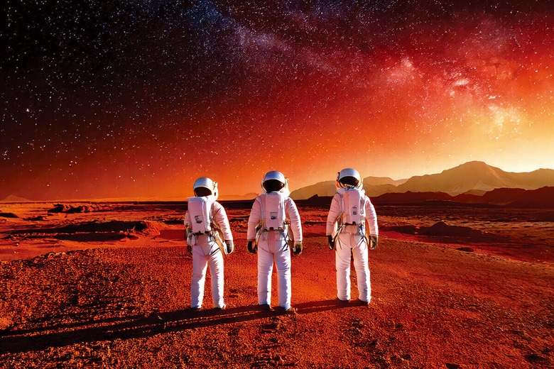 トランプやマスクが夢想する人類の火星到達は想像以上に難しいのかも　ILLUSTRATION BY NEWSWEEK